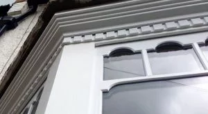 London Sash Window Specialist. Double Glazed Castellated Sash.