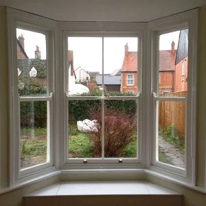 Internal view of refurbished bay window in Oxford
