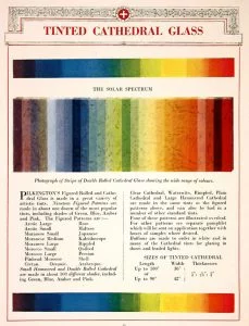 1923 Pilkington - Cathedral Glass Colour Tints